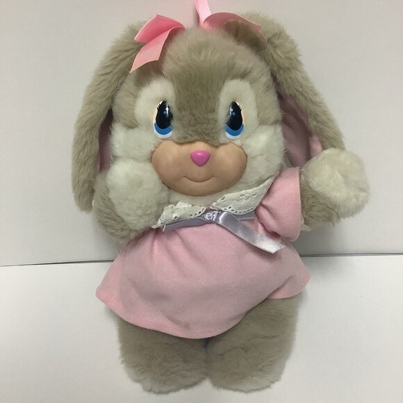 Vintage Blushables Blushing Bunny Rabbit Plush A Little Happiness 13" Works READ - Picture 2 of 16